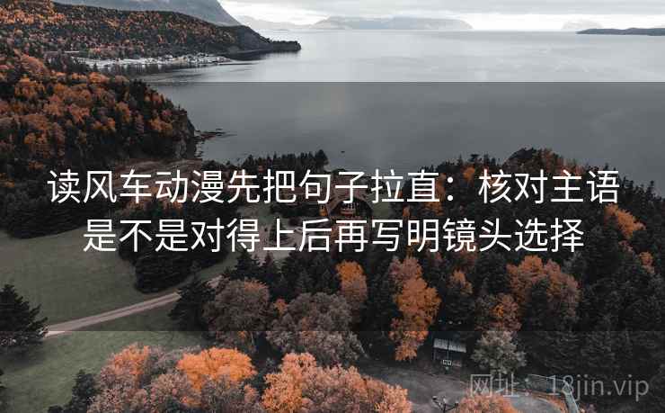 读风车动漫先把句子拉直：核对主语是不是对得上后再写明镜头选择